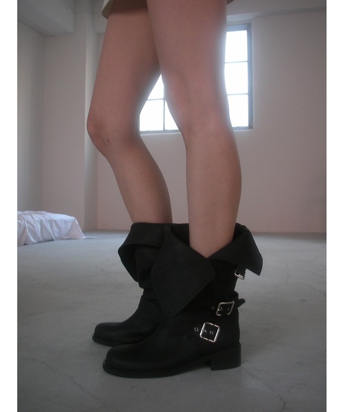 Didot.showroom（ディドット ショールーム）の「【DIDOT.】バイカーミドルブーツ（ブーツ・レディース・ブラウン/ブラック・23cm/24cm/25cm/22.5cm/23.5cm/24.5cm）」の18枚目の写真