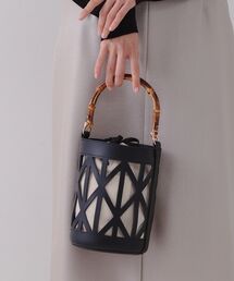 OPAQUE.CLIP | 【2WAY】バンブーハンドルデザインショルダーバッグ(ハンドバッグ)