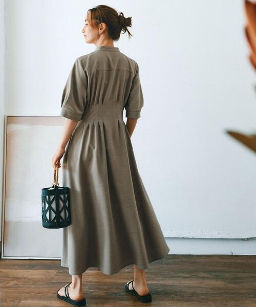 OPAQUE.CLIP(オペークドットクリップ)の「【2WAY】バンブーハンドルデザインショルダーバッグ(ハンドバッグ・レディース・アイボリー/ブラック・00)」の3枚目の写真