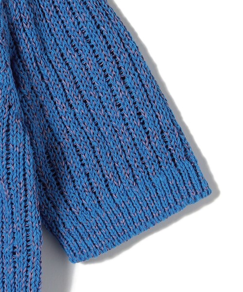 JANESMITH（ジェーンスミス）の「JANE SMITH:3G ハーフ ジップ ポロ ニット（ニット/セーター・レディース・ブルー・ONE SIZE）」の4枚目の写真