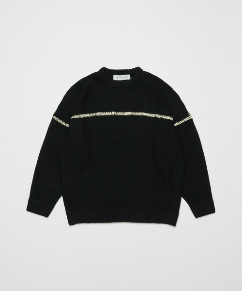 BAL（バル）の「STITCHED DROP SHOULDER SWEATER（ニット/セーター・メンズ・ブラック/ブラウン・1/2/3）」の11枚目の写真