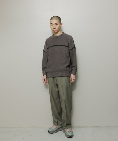 BAL（バル）の「STITCHED DROP SHOULDER SWEATER（ニット/セーター・メンズ・ブラック/ブラウン・1/2/3）」の22枚目の写真