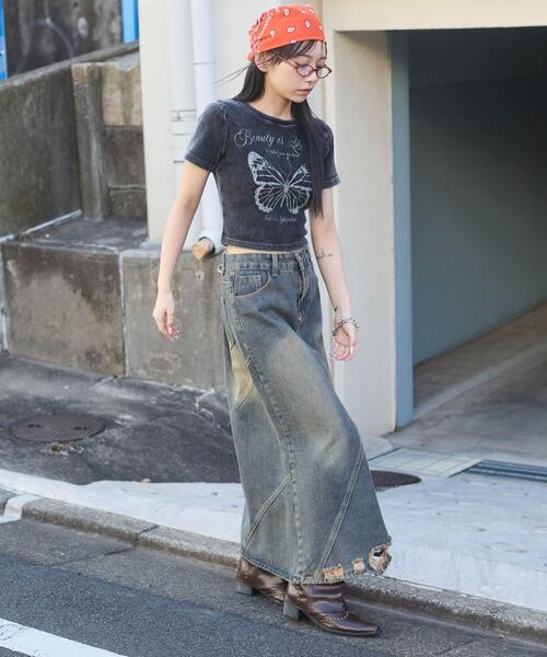 WEGO（ウィゴー）の「WEGO/ヴィンテージウォッシュグラフィックリブT（Tシャツ/カットソー・レディース・その他2/その他3/その他4/その他1/ブラック/ホワイト/その他5/その他6・FREE）」の17枚目の写真