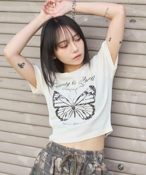 WEGO（ウィゴー）の「WEGO/ヴィンテージウォッシュグラフィックリブT（Tシャツ/カットソー・レディース・その他2/その他3/その他4/その他1/ブラック/ホワイト/その他5/その他6・FREE）」の19枚目の写真