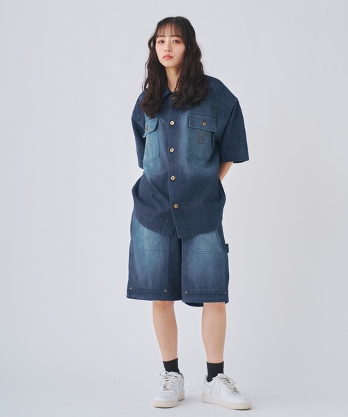 REMEMBER デニムジャケット セール】Vintage Like Loose Denim Shirt（デニムジャケット