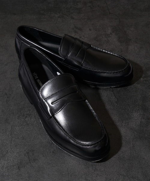 TETE HOMME（テットオム）の「かぶき染め コインローファー（ローファー・メンズ・ブラック/ボルドー・MEDIUM/LARGE/X-LARGE/SMALL）」の16枚目の写真