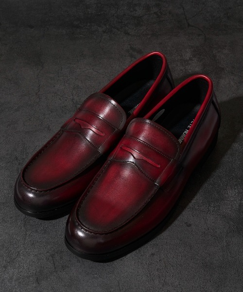 TETE HOMME（テットオム）の「かぶき染め コインローファー（ローファー・メンズ・ブラック/ボルドー・MEDIUM/LARGE/X-LARGE/SMALL）」の12枚目の写真