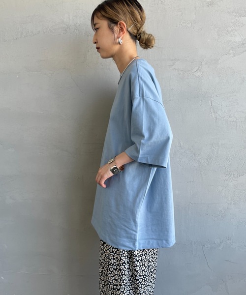 Calvin Klein（カルバン・クライン）の「[Calvin Klein/カルバンクライン] スタンダードロゴプリントTシャツ（Tシャツ/カットソー・レディース・ブルー/ブラック/ホワイト/ベージュ・S/M/L）」の22枚目の写真