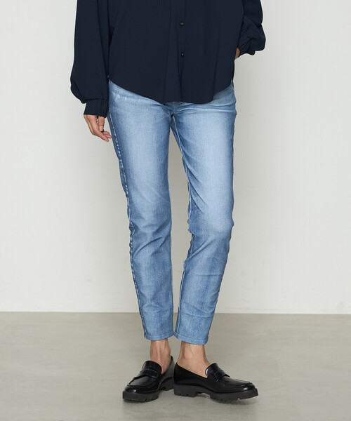 COMME CA(コムサ)の「ヴィンテージデニムリアルプリントハイテンション パンツ(その他パンツ・レディース・ブラック/ネイビー/サックスブルー・7号/9号/11号)」の10枚目の写真