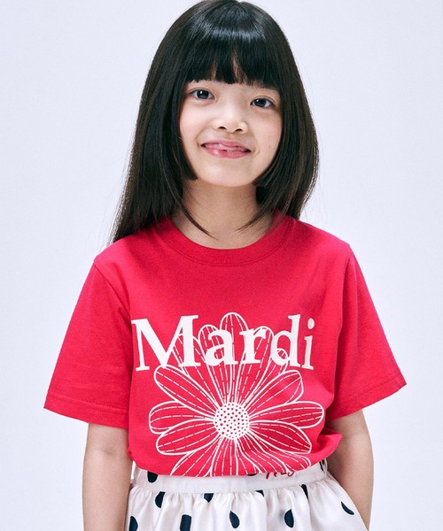 Mardi Mercer キッズ用Tシャツ Mardi Mercredi tシャツ KIDS TSHIRT FLOWERMARDI キッズ 子供服
