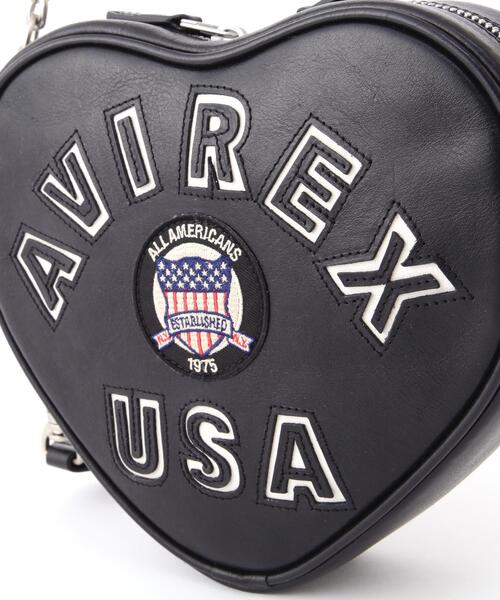 AVIREX(アヴィレックス)の「《直営店限定》VARSITY HEART CHAIN BAG/バーシティーハートチェーンバッグ(ショルダーバッグ・レディース・ピンク/ブラック/レッド・F)」の16枚目の写真