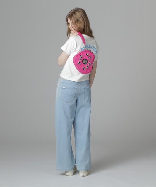 AVIREX（アヴィレックス）の「《直営店限定》VARSITY HEART CHAIN BAG/バーシティーハートチェーンバッグ（ショルダーバッグ・レディース・ピンク/ブラック・F）」の22枚目の写真