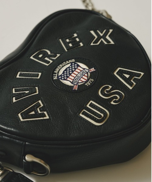 直営店限定》VARSITY HEART CHAIN BAG/バーシティーハートチェーン