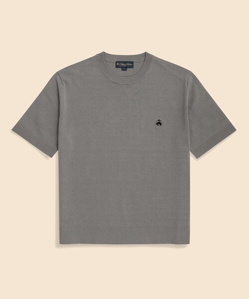 BROOKS BROTHERS(ブルックスブラザーズ)の「◆オンラインストア限定◆ギマコットン GFロゴ ショートスリーブセーター(ニット/セーター・メンズ・ネイビー/ブラウン/グレー・LARGE/MEDIUM/SMALL/X-LARGE)」の2枚目の写真