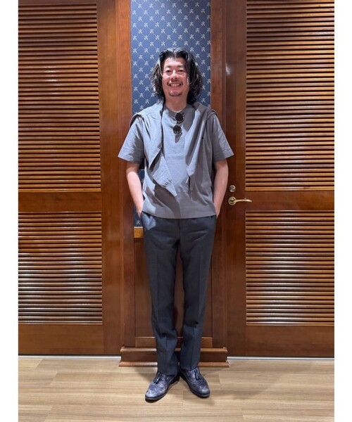 BROOKS BROTHERS(ブルックスブラザーズ)の「◆オンラインストア限定◆ギマコットン GFロゴ ショートスリーブセーター(ニット/セーター・メンズ・ネイビー/ブラウン/グレー・LARGE/MEDIUM/SMALL/X-LARGE)」の8枚目の写真