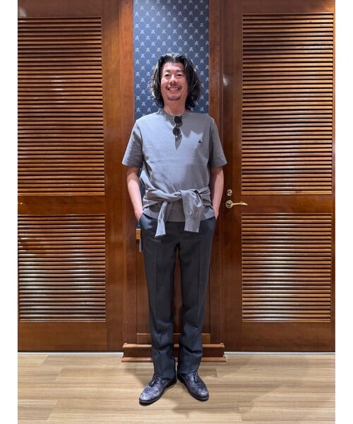 BROOKS BROTHERS(ブルックスブラザーズ)の「◆オンラインストア限定◆ギマコットン GFロゴ ショートスリーブセーター(ニット/セーター・メンズ・ネイビー/ブラウン/グレー・LARGE/MEDIUM/SMALL/X-LARGE)」の9枚目の写真