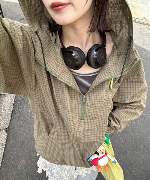 アノラックチェックシャツジャケット