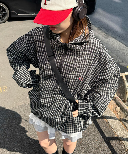 CIAOPANIC（チャオパニック）の「アノラックチェックシャツジャケット（シャツ/ブラウス・レディース・ブラウン/カーキ/ブラック・FREE）」の2枚目の写真