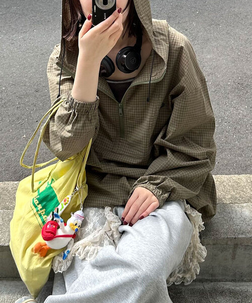 CIAOPANIC（チャオパニック）の「アノラックチェックシャツジャケット（シャツ/ブラウス・レディース・ブラウン/カーキ/ブラック・FREE）」の18枚目の写真