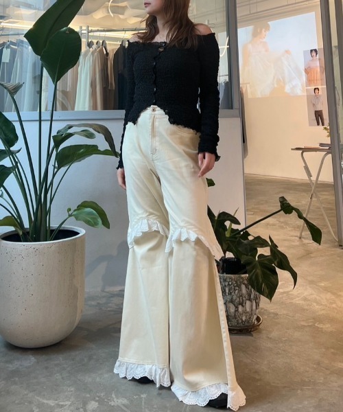 セール】two-way denim flare pants（デニムパンツ）｜HONEY MI
