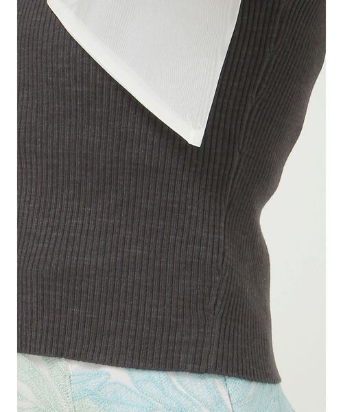 MERCURYDUO（マーキュリーデュオ）の「ショルダーリボンニット（ニット/セーター・レディース・ブラック/チャコールグレー/その他1・FREE）」の13枚目の写真