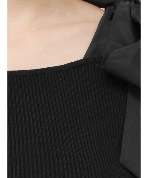 MERCURYDUO（マーキュリーデュオ）の「ショルダーリボンニット（ニット/セーター・レディース・ブラック/チャコールグレー/その他1・FREE）」の16枚目の写真