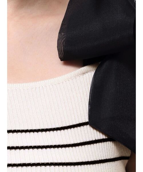 MERCURYDUO（マーキュリーデュオ）の「ショルダーリボンニット（ニット/セーター・レディース・ブラック/チャコールグレー/その他1・FREE）」の17枚目の写真
