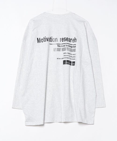 LETee(レティー)の「オーバーサイズ バックプリントロンT(Tシャツ/カットソー・レディース・ブルー/ブラック/ライトグレー/ホワイト・FREE)」の20枚目の写真