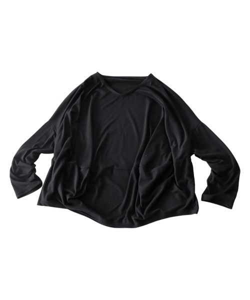 antiqua(アンティカ)の「ドレープデザイントップス(Tシャツ/カットソー・レディース・ライム/グレー/ブラック・ONESIZE)」の16枚目の写真