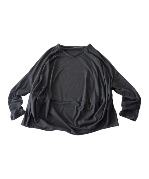antiqua(アンティカ)の「ドレープデザイントップス(Tシャツ/カットソー・レディース・ライム/グレー/ブラック・ONESIZE)」の17枚目の写真