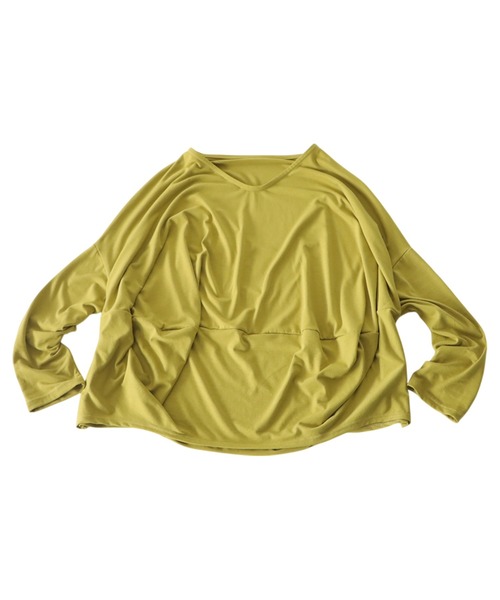 antiqua(アンティカ)の「ドレープデザイントップス(Tシャツ/カットソー・レディース・ライム/グレー/ブラック・ONESIZE)」の18枚目の写真