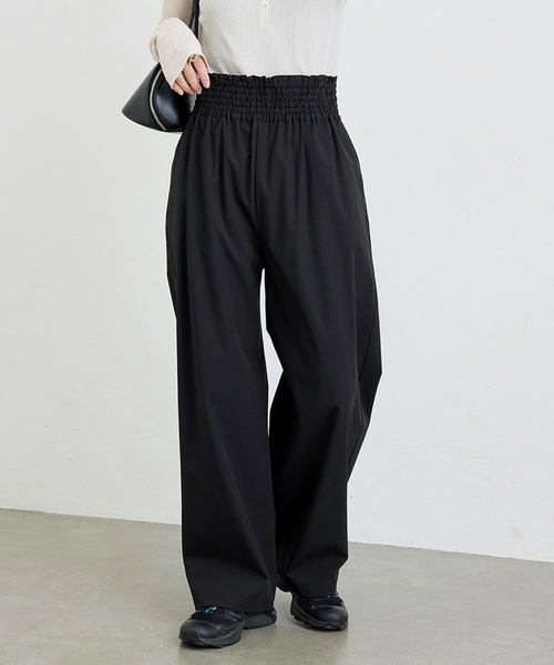 JOURNAL STANDARD（ジャーナルスタンダード）の「《追加2》【撥水/接触冷感/洗える/UVカット】リネンナイロンストレッチワイドパンツ（その他パンツ・レディース・サックスブルー/ベージュ系その他/グレー/ブラック・34/36/38/40）」の7枚目の写真