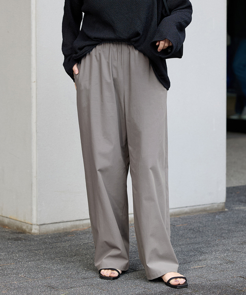 JOURNAL STANDARD（ジャーナルスタンダード）の「《追加2》【撥水/接触冷感/洗える/UVカット】リネンナイロンストレッチワイドパンツ（その他パンツ・レディース・サックスブルー/ベージュ系その他/グレー/ブラック・34/36/38/40）」の12枚目の写真