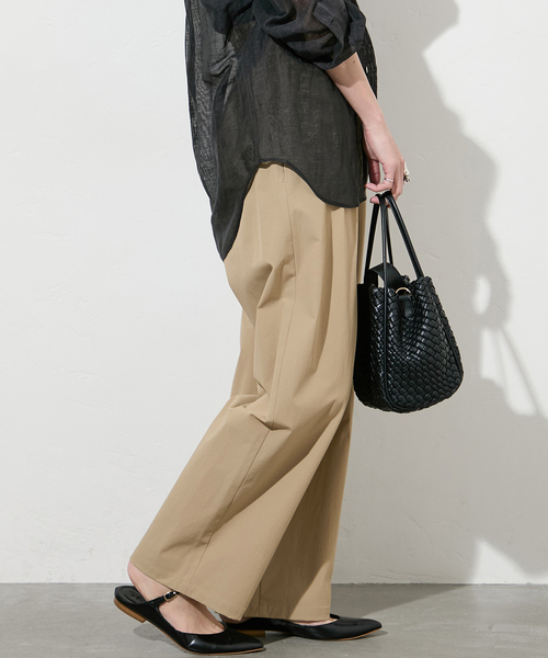 JOURNAL STANDARD（ジャーナルスタンダード）の「《追加2》【撥水/接触冷感/洗える/UVカット】リネンナイロンストレッチワイドパンツ（その他パンツ・レディース・サックスブルー/ベージュ系その他/グレー/ブラック・34/36/38/40）」の17枚目の写真