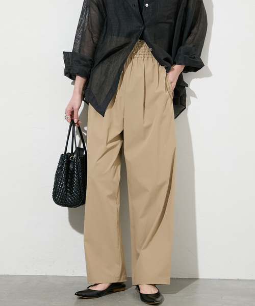 JOURNAL STANDARD（ジャーナルスタンダード）の「《追加2》【撥水/接触冷感/洗える/UVカット】リネンナイロンストレッチワイドパンツ（その他パンツ・レディース・サックスブルー/ベージュ系その他/グレー/ブラック・34/36/38/40）」の19枚目の写真