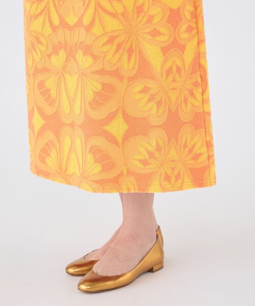 TOMORROWLAND collection（トゥモローランドコレクション）の「フラワーパイル ストリングストレートスカート（スカート・レディース・オレンジ系その他2・36）」の9枚目の写真