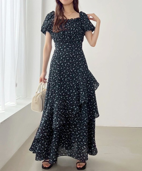 Black collection】イレヘムティアードロングワンピース