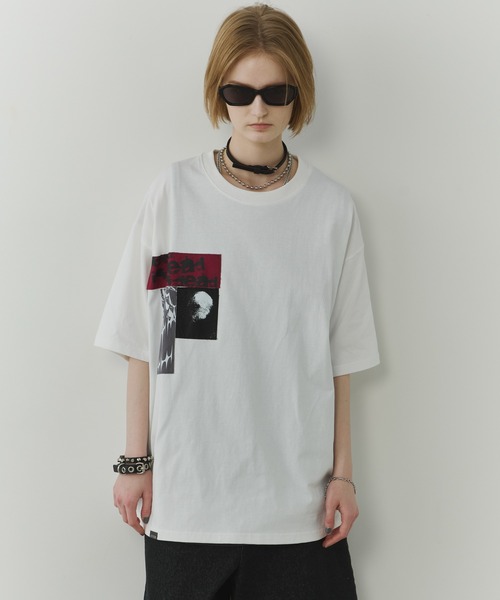 AIVER（アイバー）の「AIVER　カットオフパッチS/S TEE（Tシャツ/カットソー・メンズ・ホワイト/ブラック・MEDIUM/LARGE/SMALL）」の14枚目の写真