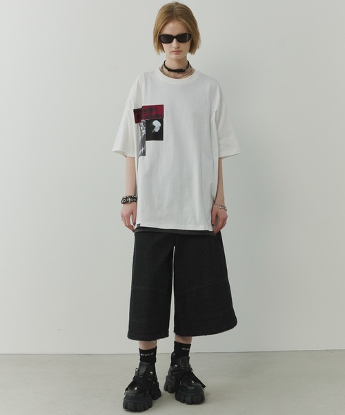 AIVER（アイバー）の「AIVER　カットオフパッチS/S TEE（Tシャツ/カットソー・メンズ・ホワイト/ブラック・MEDIUM/LARGE/SMALL）」の10枚目の写真