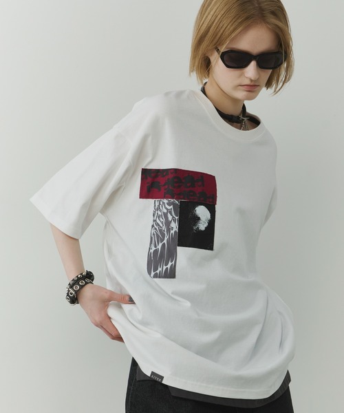 AIVER（アイバー）の「AIVER　カットオフパッチS/S TEE（Tシャツ/カットソー・メンズ・ホワイト/ブラック・MEDIUM/LARGE/SMALL）」の13枚目の写真