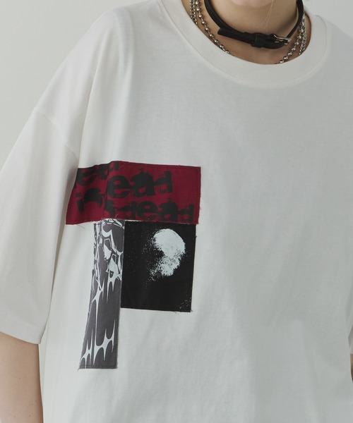 AIVER（アイバー）の「AIVER　カットオフパッチS/S TEE（Tシャツ/カットソー・メンズ・ホワイト/ブラック・MEDIUM/LARGE/SMALL）」の11枚目の写真