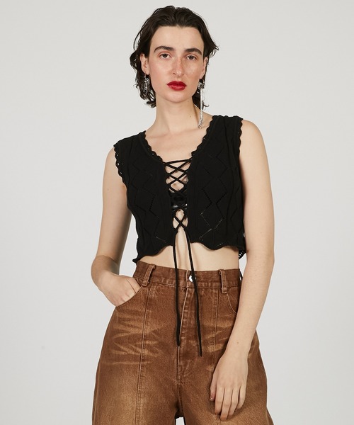 セール】2WAYレースアップベスト / 2way Lace-up Vest（その他
