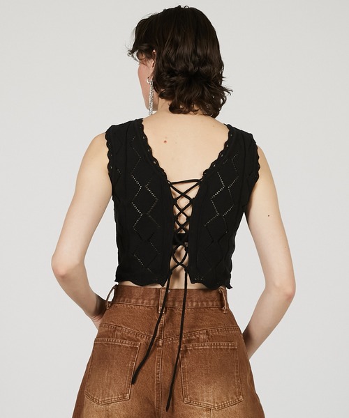 セール】2WAYレースアップベスト / 2way Lace-up Vest（その他