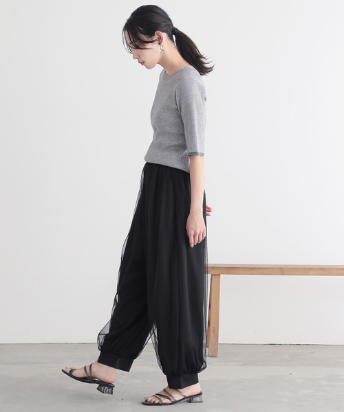 n'OrLABEL(ノアールレーベル)の「【接触冷感】コクーンチュールパンツ(その他パンツ・レディース・ブラック/グレイッシュベージュ・2/1)」の19枚目の写真