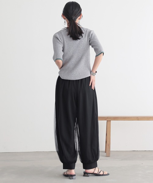 n'OrLABEL(ノアールレーベル)の「【接触冷感】コクーンチュールパンツ(その他パンツ・レディース・ブラック/グレイッシュベージュ・2/1)」の20枚目の写真