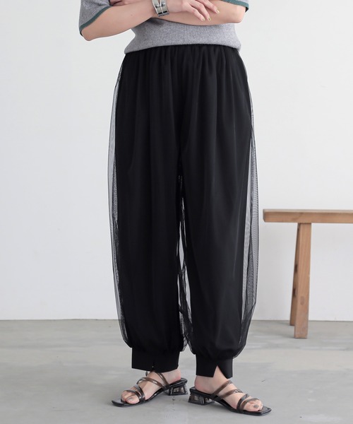 n'OrLABEL(ノアールレーベル)の「【接触冷感】コクーンチュールパンツ(その他パンツ・レディース・ブラック/グレイッシュベージュ・2/1)」の18枚目の写真