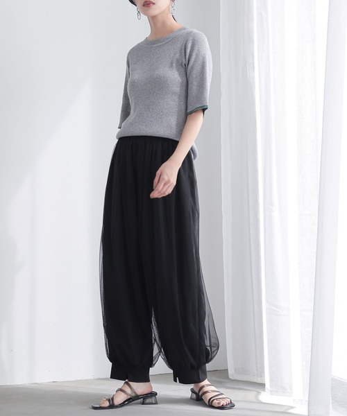 n'OrLABEL(ノアールレーベル)の「【接触冷感】コクーンチュールパンツ(その他パンツ・レディース・ブラック/グレイッシュベージュ・2/1)」の22枚目の写真