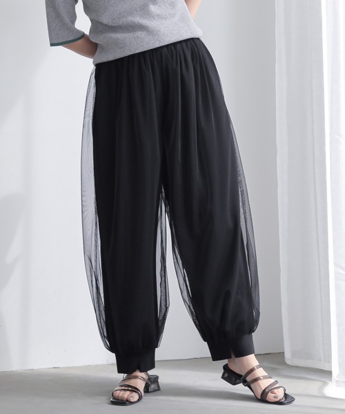 n'OrLABEL(ノアールレーベル)の「【接触冷感】コクーンチュールパンツ(その他パンツ・レディース・ブラック/グレイッシュベージュ・2/1)」の14枚目の写真