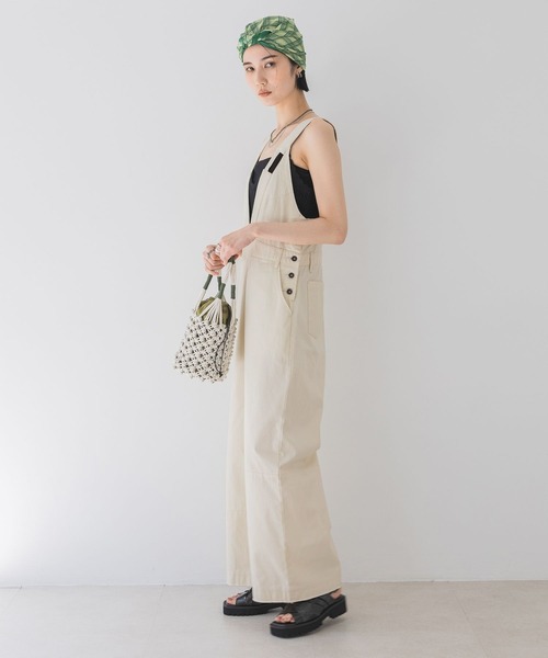 JEANASIS（ジーナシス）の「リメイクワークサロペ/452786（サロペット/オーバーオール・レディース・ブラウン/アイボリー/ブラック・SMALL/MEDIUM）」の4枚目の写真