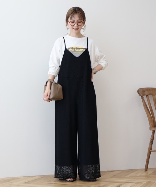 充実の品 レースキャミサロペット（サロペット/オーバーオール サロペット・オーバーオール・オールインワン